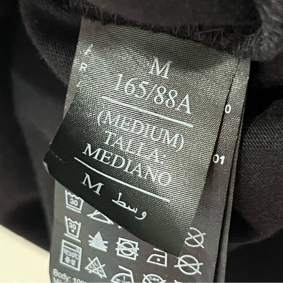 All Saints "Mika" Black Shoulder Padded Square Shoulders T-Shirt M NWT - Picture 6 of 7